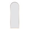 Gold 65x22 inch metal arch stand full length mirror