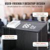 VEVOR Podium Stand, 47 in Hostess Stand with 4 Rolling Wheels, Wood Podium with Storage Shelves, and Slant Desktop, Lecterns & Podiums for Church