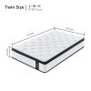 Twin Size 12 Inch 7-Zoned Cool Memory Foam Individual Pocket Spring Hybrid Mattress