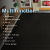 12 x 12 Inch Black Interlocking Deck Tiles Plastic Waterproof Outdoor All Weather Anti-slip Bathroom Shower Balcony Porch Strong Weight Capacity Upto