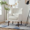 Modern Accent Chair,Teddy Fabric Living Room Chairs Comfy Reading Chair,Mid Century Accent Chair