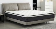 Hybrid 10 Inch Full Size Pillow Top Mattress in a Box with Breathable and Hypoallergenic Design, Medium Firm for Lumbar Support