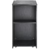 VEVOR Podium Stand, 47 in Hostess Stand with 4 Rolling Wheels, Wood Podium with Storage Shelves, and Slant Desktop, Lecterns & Podiums for Church