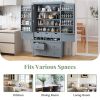 [Assembly&Show Video Available] TOPMAX Freestanding Large Kitchen Pantry Wooden Kitchen Storage Cabinet Cupboard with 8 Door Shelves