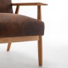 25.38'' Wide Classic Mid-Century Modern Arm Chair, Brown