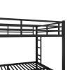 Metal Queen over Queen Bunk Bed for Teens and Adults,Space-Saving/Noise Reduced/No Box Spring Needed, Black