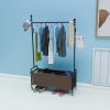 1pc, Clothes Racks for Hanging Heavy Duty Clothes Rack Clothes Rolling Clothes Rack, Free Standing Towel Racks for Bathroom, With Storage Basket