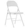 4pcs Elegant Foldable Iron & PVC Chairs for Convention & Exhibition White