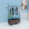 1pc, Clothes Racks for Hanging Heavy Duty Clothes Rack Clothes Rolling Clothes Rack, Free Standing Towel Racks for Bathroom, With Storage Basket