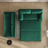 63.8" Queen Pull Out Sofa Bed, 3-in-1 Convertible Sleeper Sofa with Side Storage,Multi-Functional Velvet Loveseat Bed for Living Room,Bedroom