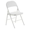 4pcs Elegant Foldable Iron & PVC Chairs for Convention & Exhibition White
