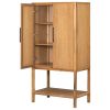 U_STYLE Sophisticated Oak Veneer Cabinet with multiple storage functions,Suitable for Study,Entryway, Hallway, Living Room, Foyer