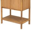 U_STYLE Sophisticated Oak Veneer Cabinet with multiple storage functions,Suitable for Study,Entryway, Hallway, Living Room, Foyer