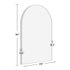 36"x24" Morden Right Angle Arched Black Alloy Aluminium Thin Framed Wall-Mounted Vanity Mirror Bathroom Vanity Mirror for Bedroom Entryway