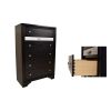 Matrix Traditional Style 5 Drawer Chest made with Wood in Black