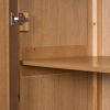 U_STYLE Sophisticated Oak Veneer Cabinet with multiple storage functions,Suitable for Study,Entryway, Hallway, Living Room, Foyer