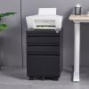 3 Drawer Mobile Locking File Cabinet, Rolling Filing Cabinet for Letter/A4 Size With 5 Wheels