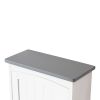 FRALIMK Small Bathroom Wall Cabinet, Medicine Cabinet Organizer for Bathroom, Kitchen, Living Room, White and Gray Top, MDF Material