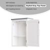 FRALIMK Small Bathroom Wall Cabinet, Medicine Cabinet Organizer for Bathroom, Kitchen, Living Room, White and Gray Top, MDF Material