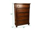 Chest Made with Wood in Dark Walnut Color