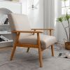 25.38'' Wide Classic Mid-Century Modern Arm Chair, Light Camel