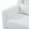 Modern Accent Chair,Teddy Fabric Living Room Chairs Comfy Reading Chair,Mid Century Accent Chair