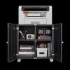 File Cabinet,Modern Rolling Printer Stand with Storage for A4, Letter Size and File Folders, Rustic Brown