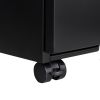 3 Drawer Mobile Locking File Cabinet, Rolling Filing Cabinet for Letter/A4 Size With 5 Wheels