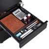 3 Drawer Mobile Locking File Cabinet, Rolling Filing Cabinet for Letter/A4 Size With 5 Wheels
