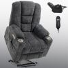 EMON'S Large Power Lift Recliner Chair with Massage and Heat for Elderly, Overstuffed Wide Recliners