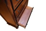 Chest Made with Wood in Dark Walnut Color
