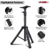 5 Core Speaker Stand Tripod Floor Heavy Duty Adjustable 24 to 36 Inch DJ Studio Short Monitor Stands Pole Mount - SS HD 3FT BLK WOB