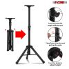 5 Core Speaker Stand Tripod Floor Heavy Duty Adjustable 24 to 36 Inch DJ Studio Short Monitor Stands Pole Mount - SS HD 3FT BLK WOB