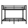 Metal Queen over Queen Bunk Bed for Teens and Adults,Space-Saving/Noise Reduced/No Box Spring Needed, Black