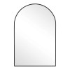 36"x24" Morden Arched Alloy Aluminium Framed Black Wall-Mounted Vanity Mirror Bathroom Vanity Mirror for Bedroom Entryway, Living/Dressing Room