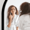 36"x24" Morden Right Angle Arched Black Alloy Aluminium Thin Framed Wall-Mounted Vanity Mirror Bathroom Vanity Mirror for Bedroom Entryway