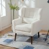 Modern Accent Chair,Teddy Fabric Living Room Chairs Comfy Reading Chair,Mid Century Accent Chair