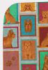 Lots of Red Yorkie Quilted Blanket 50x60 Artwork Pattern Quilted Throw Blanket for Bed, Couch, Sofa, Soft and Lightweight