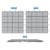 12 x 12 Inch Gray Interlocking Deck Tiles Plastic Waterproof Outdoor All Weather Anti-slip Bathroom Shower Balcony Porch Strong Weight Capacity Upto 6