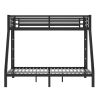 Metal Twin XL over Queen Bunk Bed for Teens and Adults,Space-Saving/Noise Reduced/No Box Spring Needed,Black