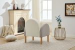 Accent Chair Sofa, Toddler Fabric with Solid Wooden Frame,Rainbow Design