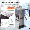 VEVOR Acrylic Podium, 47" Acrylic Podium Stand with Wide Reading Surface & Storage Shelf