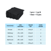 12 x 12 Inch Black Interlocking Deck Tiles Plastic Waterproof Outdoor All Weather Anti-slip Bathroom Shower Balcony Porch Strong Weight Capacity Upto