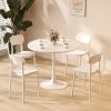 Modern Round Dining Table, ‚àÖ31.5'' Kitchen Dining Room Furniture, Coffee Table, Leisure Table, Living Room Table, White, Xmas Christmas Gift