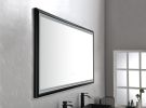(ONLY FOR PICKUP)  88in. W x 38in. H Oversized Rectangular Black Framed LED Mirror Anti-Fog Dimmable Wall Mount Bathroom Vanity Mirror Wall Mirror Kit