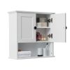 23 "x22" Bathroom Wall Cabinet Wooden Medicine Cabinet MDF Material Storage Organizer with Buffer Hinges;  adjustable Shelves Cupboard Storage Cabinet
