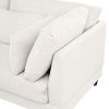U_Style Modern Modular Sectional Sofa with Movable Ottoman, 110 Inch 4 Seat Sofa Set with 5 pillows, Unique Piping Stitch Design