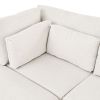 U_Style Modern Modular Sectional Sofa with Movable Ottoman, 110 Inch 4 Seat Sofa Set with 5 pillows, Unique Piping Stitch Design