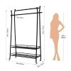 1pc, Free Standing Metal Towel Stand with Storage Shelf and Wheel for Extra Large Towel Blanket Drying, Metal Towel Drying Rack and Blanket Holder
