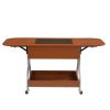 Modern Extended Coffee Table with Wheels, Folding Coffee Table with 1 drawer and 2-Tier Storage, Metal Frame Wood Coffee Table for Living Room